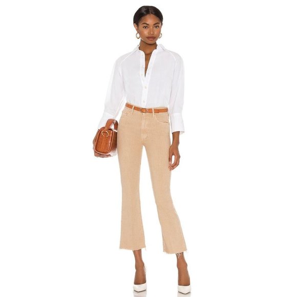 MOTHER Denim - AS-IS  MOTHER Insider Khaki Ankle Fray Crop Jeans